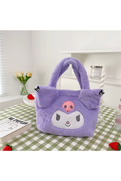 Besify Sanrio Kuromi Peluş Çanta Lila Kuromi Çanta Y2k Sanrio Kawaii Kuromi P...