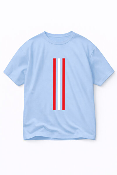 VODEXA Tricou supradimensionat cu dungi verticale imprimate, 100% bumbac, cro...