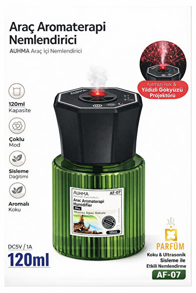 MO DOU Araç İçi Aromaterapi Nemlendirici Oto Koku Difüzörü Yıldız Işıklı Star...