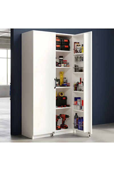 Misterium Elite İki Kapaklı Çok Amaçlı Kiler Erzak Dolabı - Geniş Alan Düzenl...