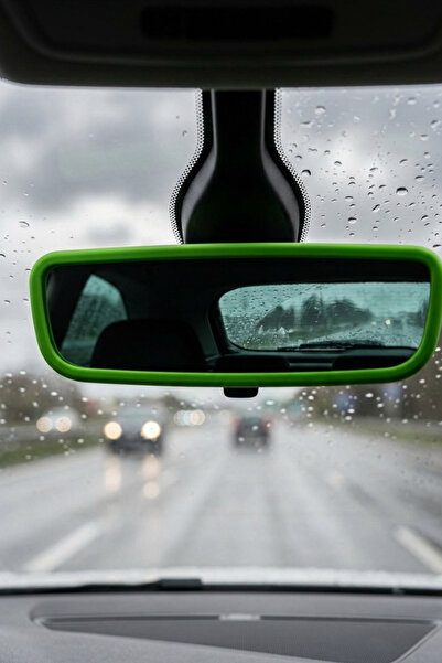 KEMBOSS Green Color Rearview Mirror Protective Frame - Decorative Silicone Mi...