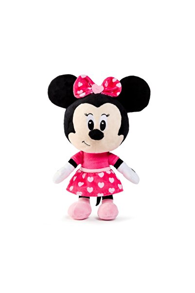 Disney Minnie, jucarie de plus, cu inimioare, 24 cm