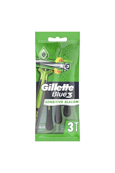 Gillette Blue III Slalom Sensitive, aparat de ras, 3 buc