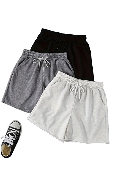 TORUK MAKTO Pachet de bumbac moale pantaloni scurți unisex, cu croială confor...