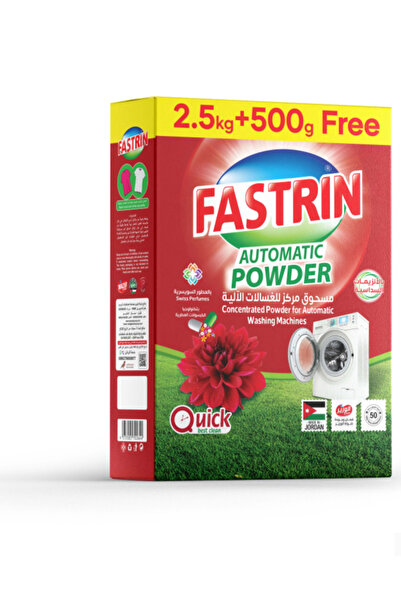 fastrin Detergent Powder Automatic Machien Red Rose 2500 g+ 500 g