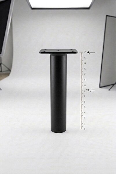 NİKSA METAL Boru Orta Ayak Siyah-17cm-Modern Metal Mobilya Baza Ayağı-Koltuk ...