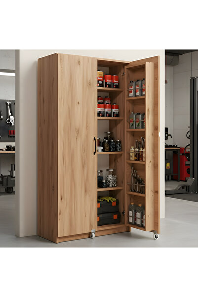 Misterium Elite İki Kapaklı Çok Amaçlı Kiler Erzak Dolabı - Geniş Alan Düzenl...