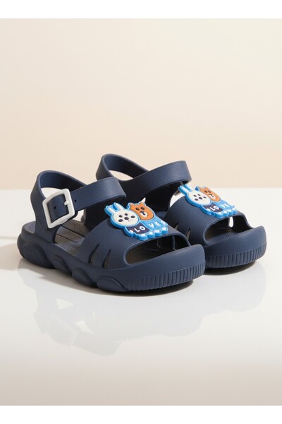 Xilway Lacivert Erkek/Kız Çocuk Kaydırmaz Taban Hayvan Figürlü Günlük Rahat Y...