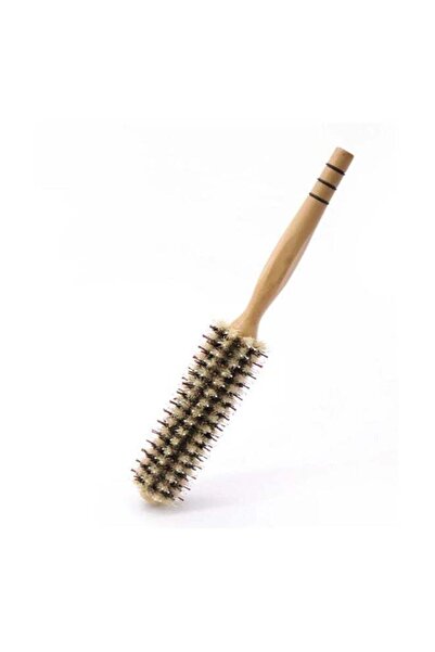 Best Ladies Bristle Round Styling Hair Brush – Professional Wooden Handle Cur...