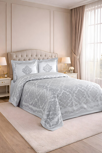 BİRHOME Vanetta panel od šenile Bračni moderna Prekrivač za krevet set 3 dela...