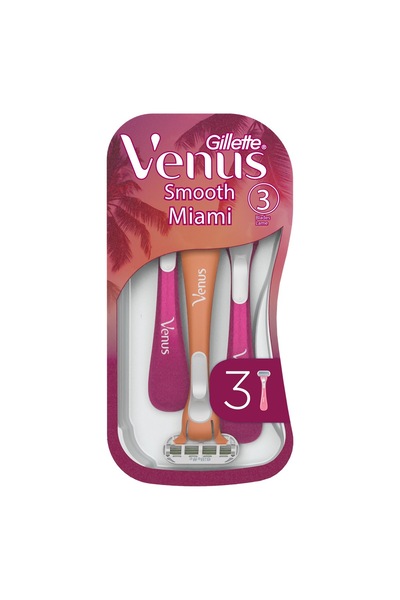 Gillette Venus Smooth Miami, aparat de ras, 3 buc