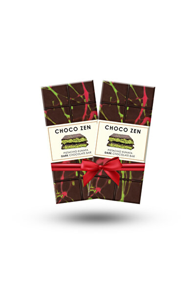Choco Zen شوكولاتة دبي (عبوة من قطعتين / 190 غرام) كنافة فستق داكنة - يتم الت...