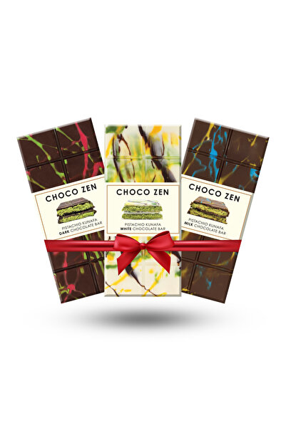 Choco Zen شوكولاتة دبي (عبوة 190 غرام) - لوح شوكولاتة كنافة فاخر بالفستق - يت...