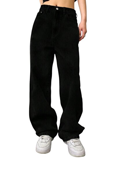 Livik Stry Women's Black Wide-Leg Jeans