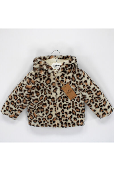 Welkin Fashion Leopard Plush Coat 1-2-3-Year-Old