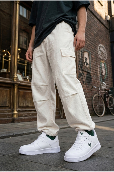 Vojo حذاء رياضي مريح للرجال من طراز حذاء رياضي s باللون الأبيض