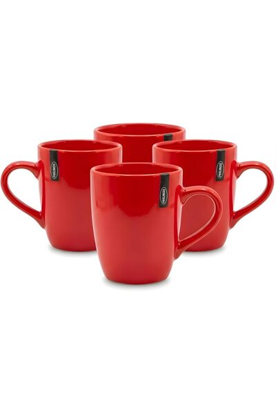 Feelings Stoneware Mug Set of 4 | Ceramic Coffee Mug Set for Tea, Coffee, and...