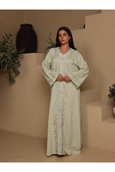 IKKXA Crystal Vine Embroidered Jalabiya