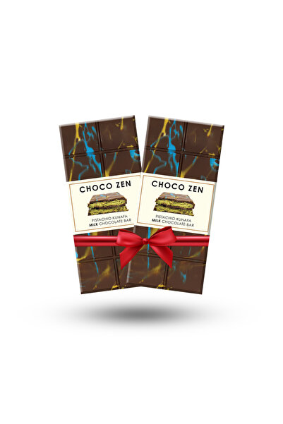 Choco Zen شوكولاتة دبي (عبوة من قطعتين / 190 غرام) كنافة بالفستق - يتم التوصي...