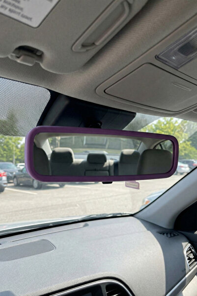 KEMBOSS Purple Color Rearview Mirror Protective Frame - Decorative Silicone M...