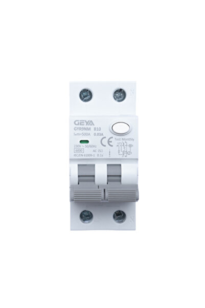 GEYA Întrerupător automat de curent rezidual 1P+N B10 30mA tip AC – Întrerupă...