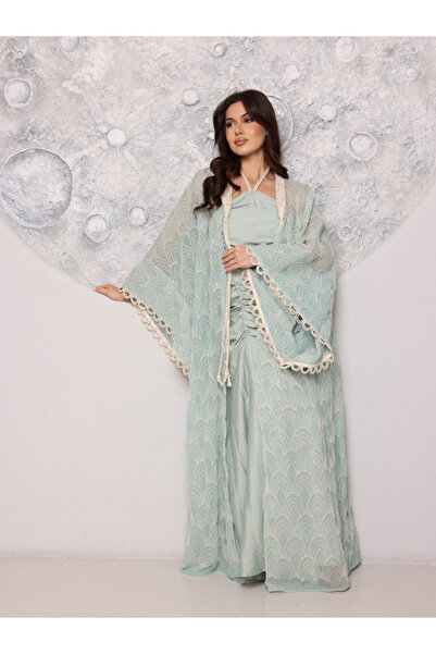 IKKXA Sequin Embellished Jalabiya