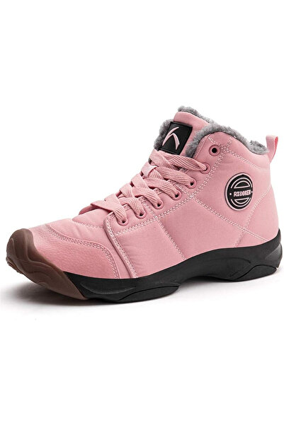 OEM Ghete de iarnă cu blană pentru femei, impermeabil, ușor, roz, mărimea 37