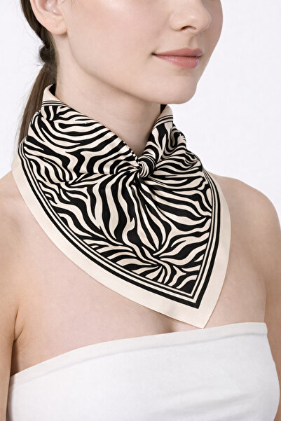 tarzınısec Alege-ți Stilul Eșarfă/Bandana/Accesoriu cu Zebră Albă 48x48 cm