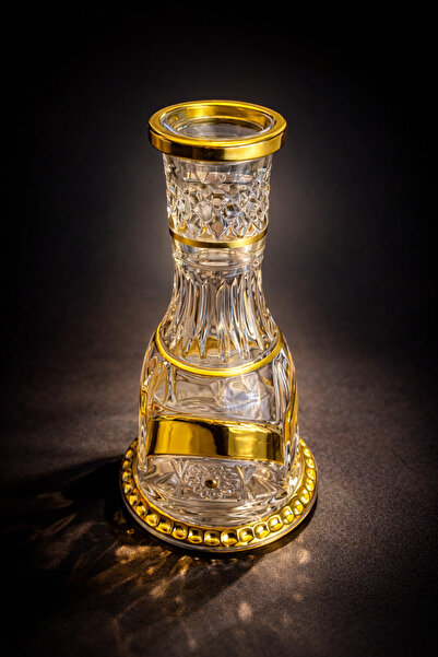 puffstore Geçmeli Kahveci Tipi Nargile Camı Gold İşlemeli Nargile Şişesi – Pr...