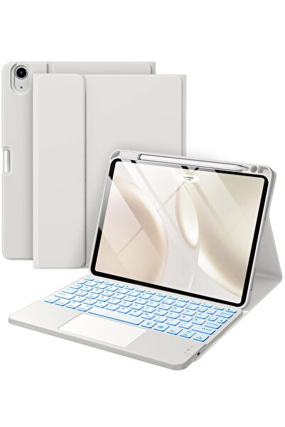 Vobafe iPad Air 11-inch Keyboard Case with Multi-Touch Trackpad - Light Gray