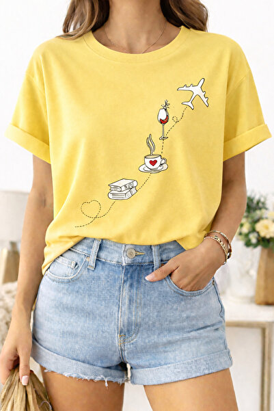 ArtYus Holiday Themed Printed Cotton Pack Relaxed Fit Round Neck Unisex T-Shirt