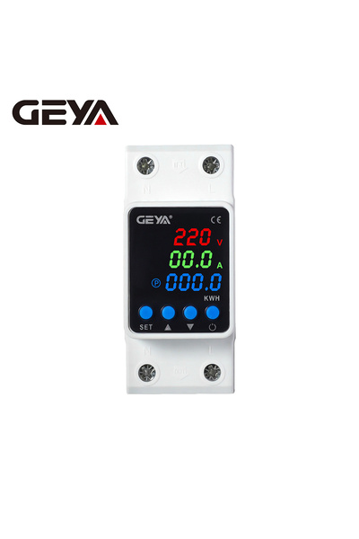 GEYA GPS6-VAK 2P 80A - Releu digital de protecție a tensiunii și curentului c...