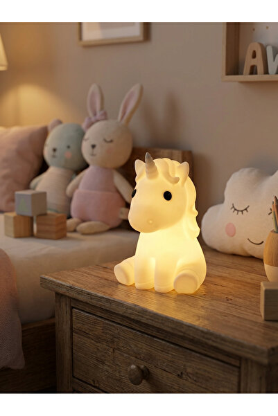 Pienar PML-004 Unicorn LED Gece Lambası Biblo | Dekoratif Masa Lambası | Orta...