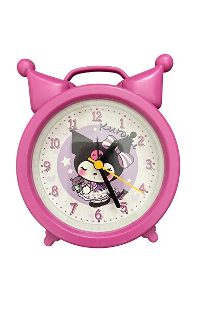 CNS GRUP Kuromi Temalı Pembe Masa Üstü Çalar Saat - Dekoratif Hediyelik Çocuk...