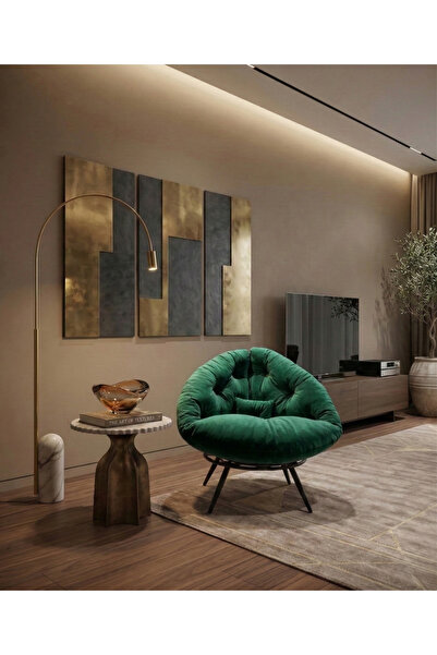 AVYNA CASSENTO™ Modern Tasarım Berjer | Premium Relax Tekli Koltuk - Zümrüt Y...