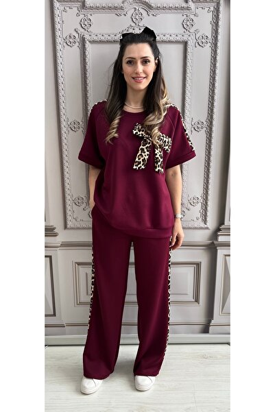 OnlyForYou Trening dama din vascoza elastica, cu funda aplicata si design ani...