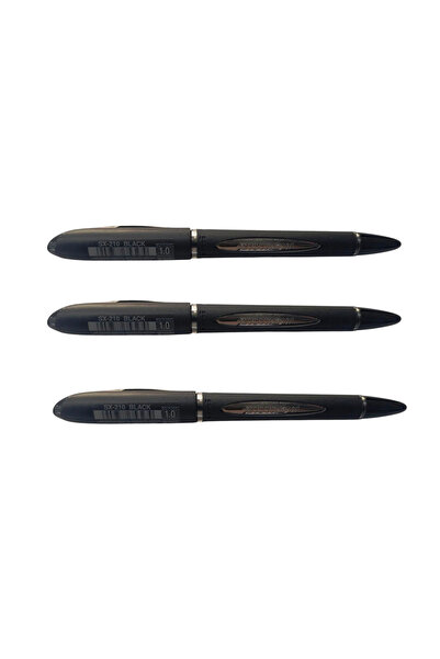 UNİ-BALL UNİBALL JETSTREAM 1.0 HIZLI YAZI KALEMİ SİYAH (SX-210 ) ( Üç Adet )