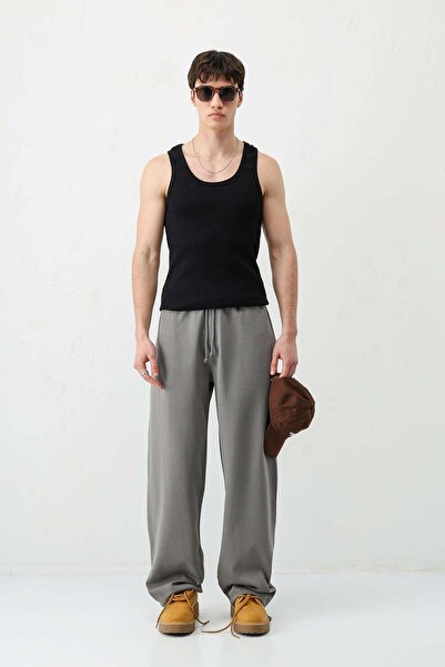 VAMOSCLO Balloon Fit Tracksuit Bottom Smoked