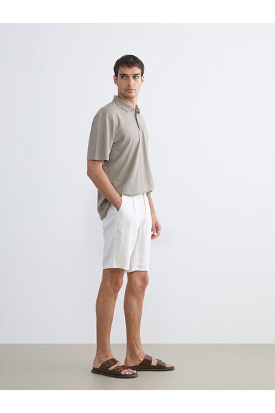 LC Waikiki Vizyon New Season Standard Fit Linen Blend Men's Shorts