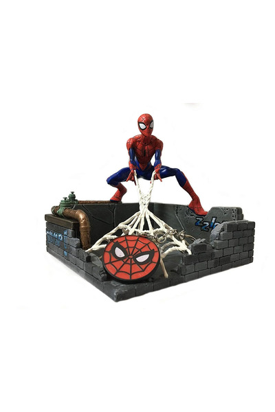 OEM Άγαλμα Marvel Spider-Man Finders Keypers με βάση αποθήκευσης και μπρελόκ