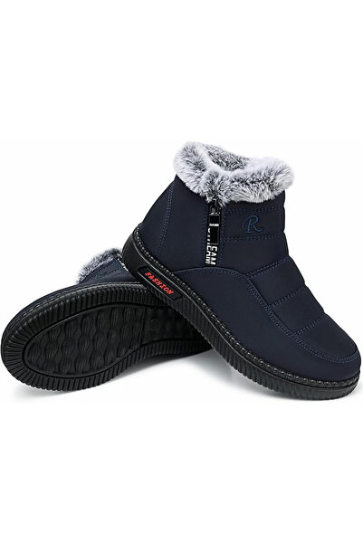 OEM Ghete de iarnă pentru femei, impermeabil, ușor, albastre, mărimea 36