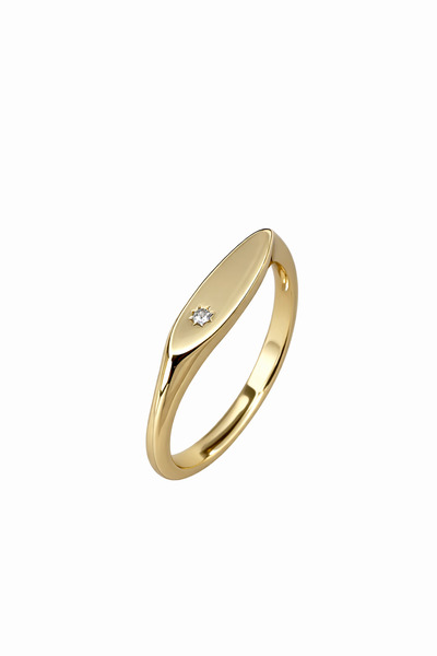 Sade Accessory Kenarı Taşlı Serçe Yüzük