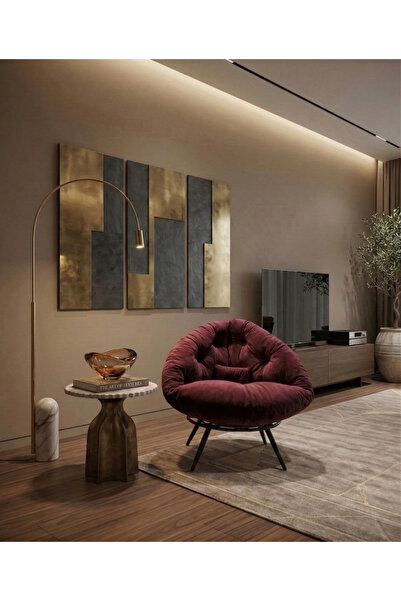 AVYNA CASSENTO™ Modern Tasarım Berjer | Premium Relax Tekli Koltuk - Bordo