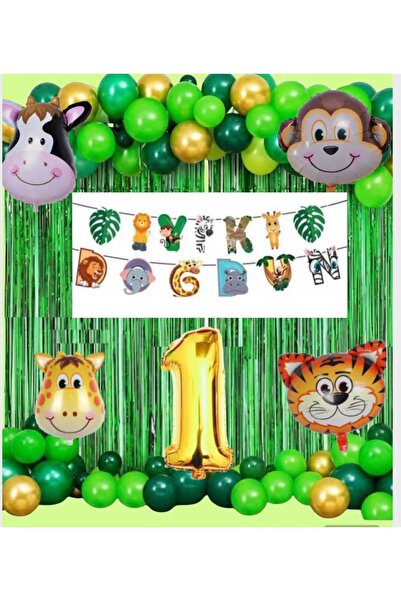 Mehca safari iyiki doğdun 1 yaş rakam folyo konsepti