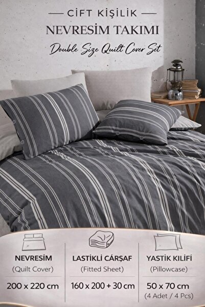 CHARLOTTE 100% Cotton Pieces Bed Sheet Pieces with Tires Double Duvet Cover Set