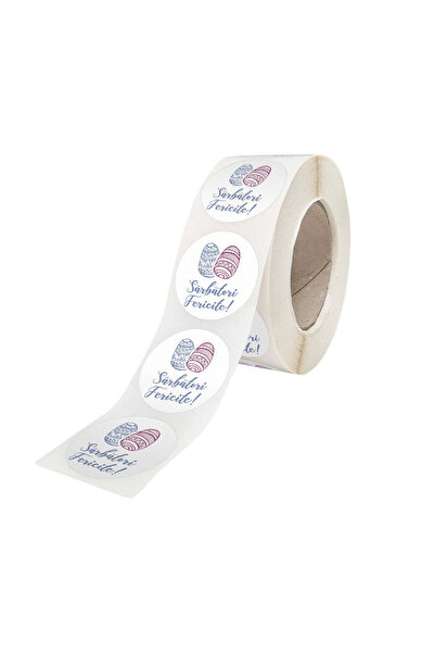 Papette Rola 500 Stickere/Etichete autoadezive Model Paște Pastel Egg Garden ...