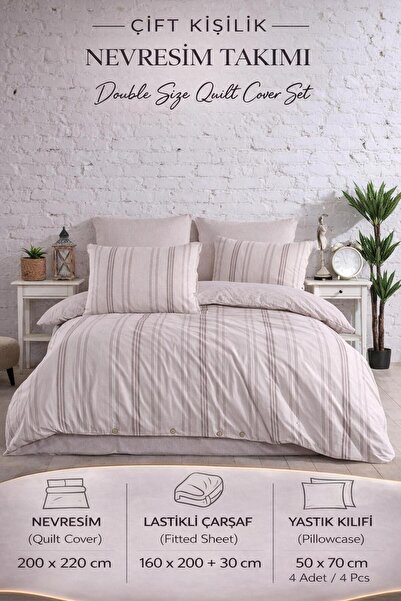 CHARLOTTE 100% Cotton Pieces Bed Sheet Pieces with Tires Double Duvet Cover Set