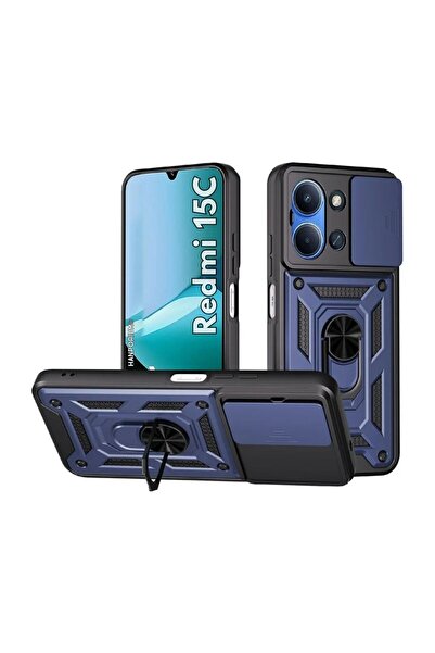 HANPORIUM حافظة تانك متوافقة مع هاتف Redmi 15C - غطاء خارجي مدرع للحماية من ا...