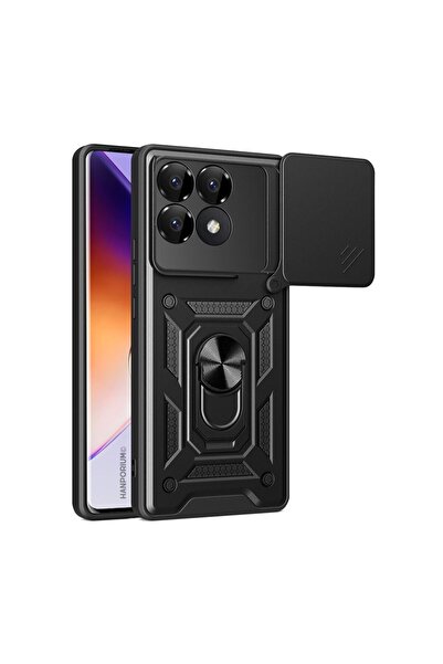 HANPORIUM حافظة تانك متوافقة مع هاتف Poco F6 Pro - غطاء خارجي مدرع للحماية ال...