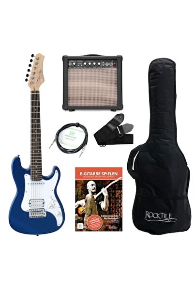 Rocktile Pachet chitară electrică Blue Junior 3/4
